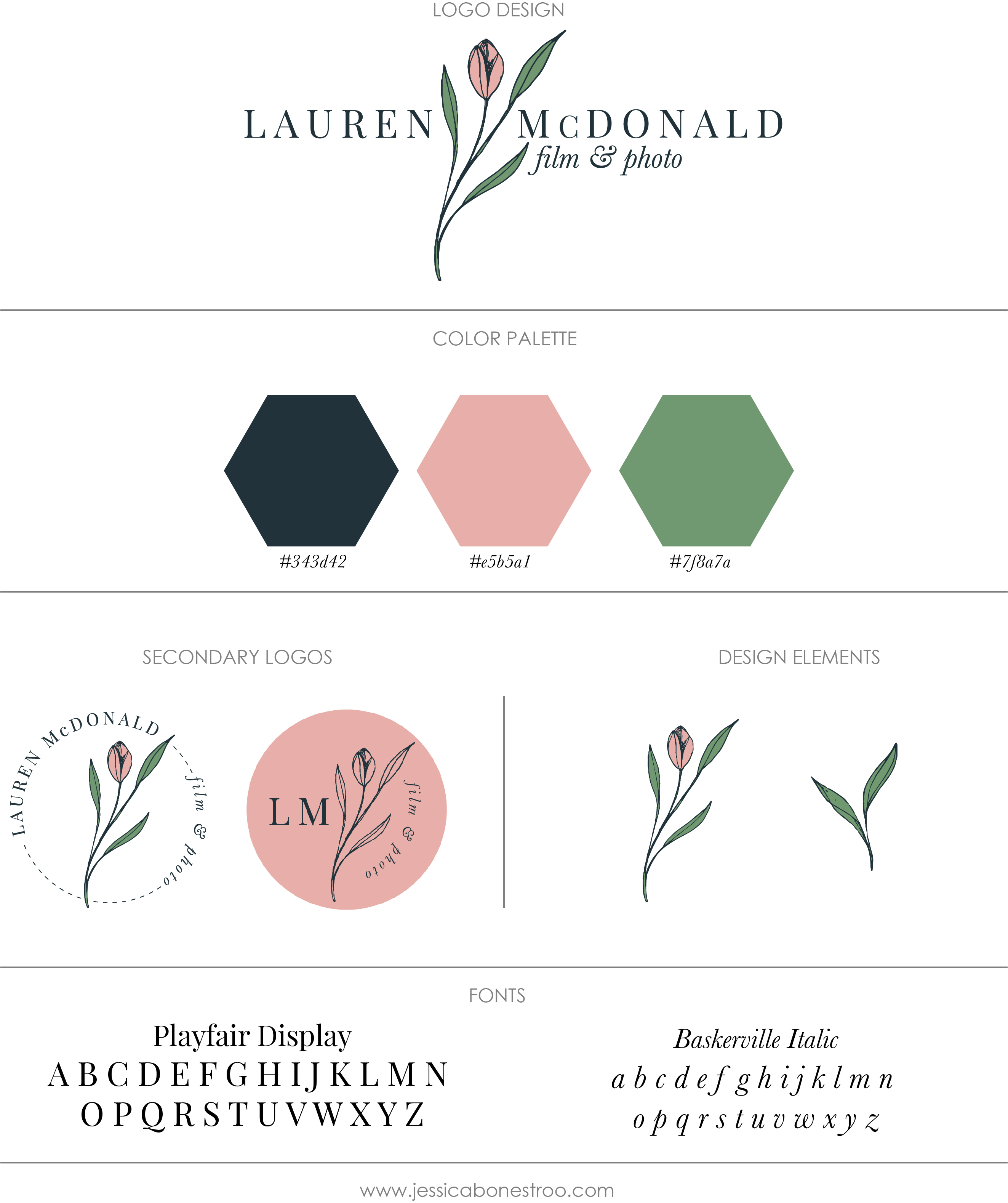 Lauren McDonald Film + Photo Logo redesign