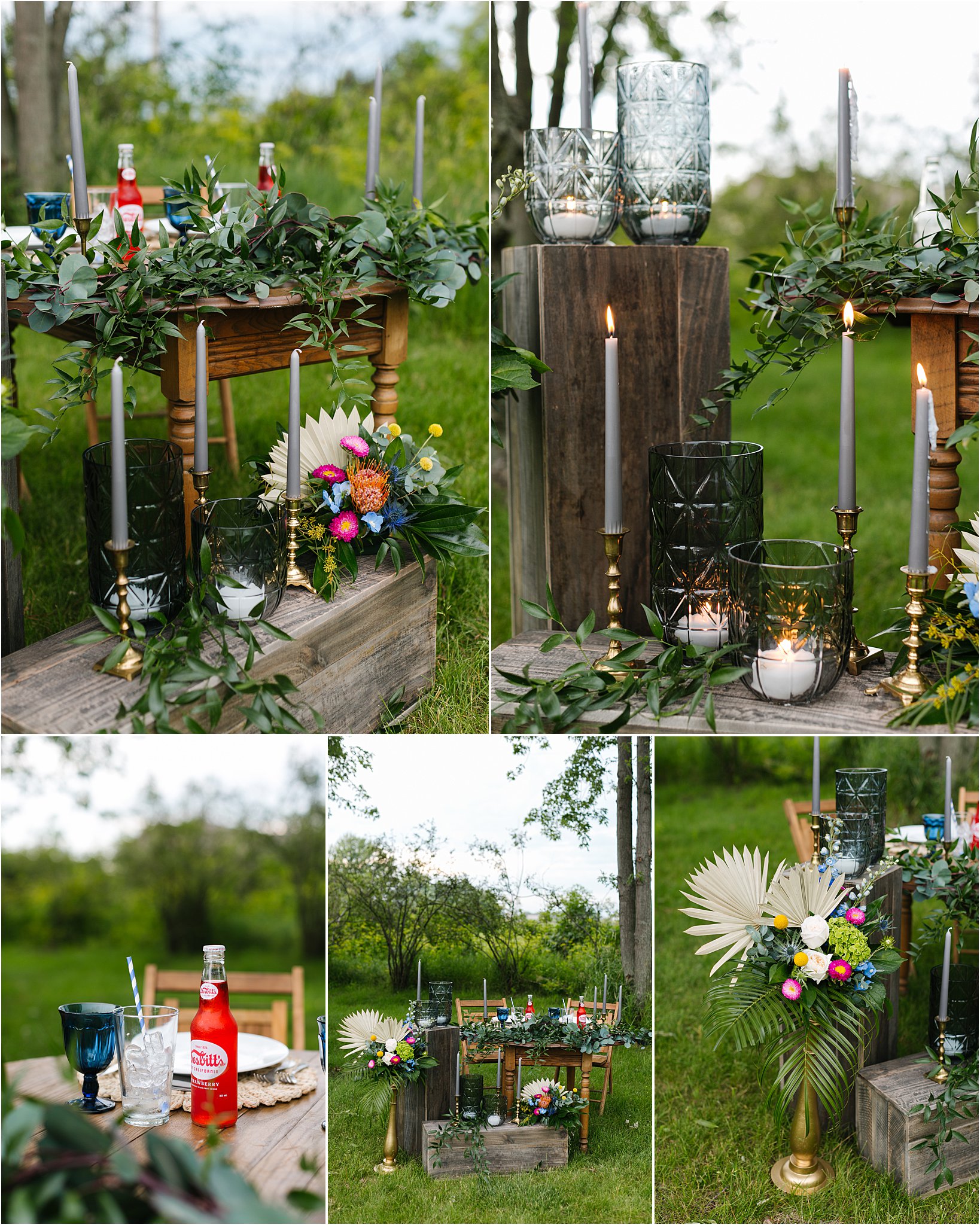 boho garden wedding table decor