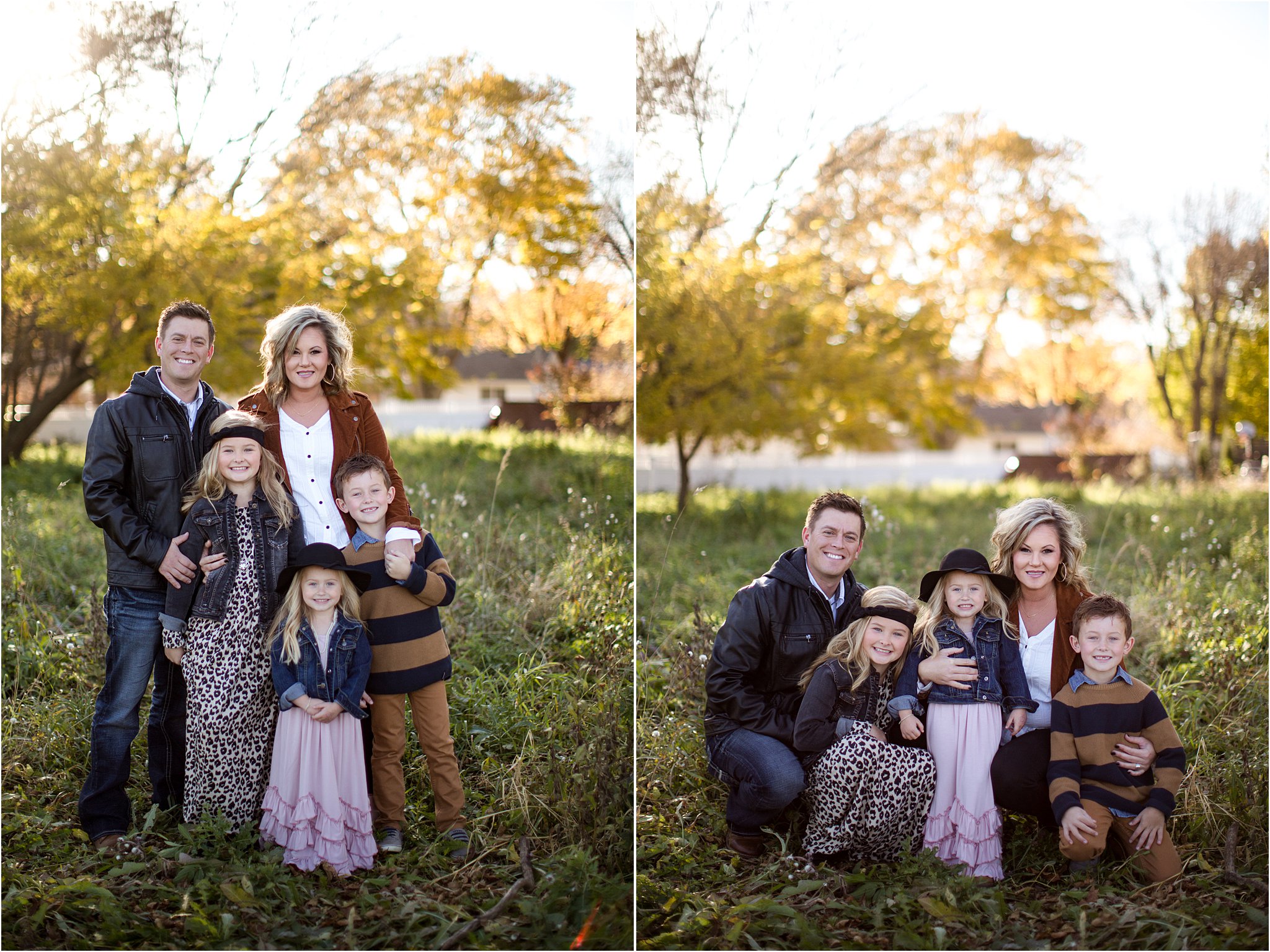 fall family photos at Dordt Prairie in Sioux Center IA